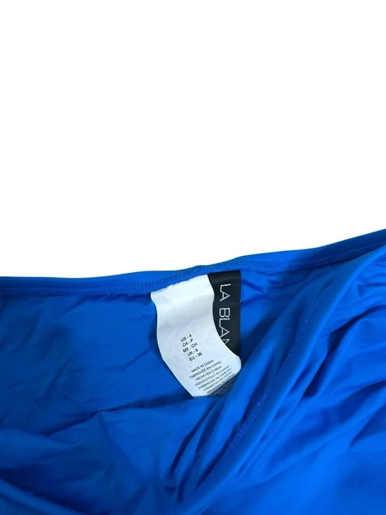 La Blanca Capri Blue Island Goddess Ruffle Skirted Swim Bottom Size 4 - Picture 3 of 5